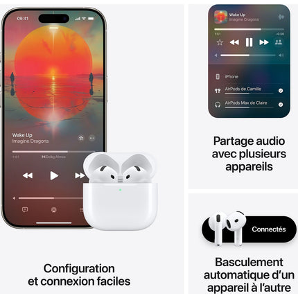 Ecouteurs APPLE Airpods 4 ANC Reconditionné