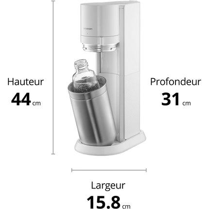 Machine à soda SODASTREAM DUO Noire Pack 2 carafes + 2 bouteilles