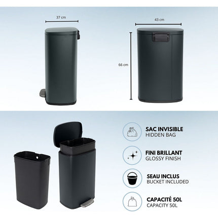 Poubelle de cuisine manuelle KITCHEN MOVE ADMIRAL