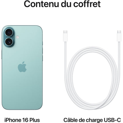 Smartphone APPLE iPhone 16 Plus Sarcelle 256Go Reconditionné