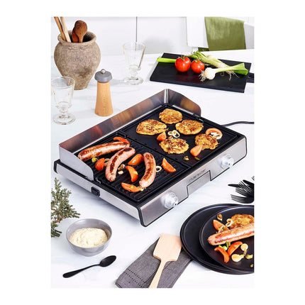 Plancha électrique RIVIERA ET BAR QPL530 réversible à poser, 45.5x28.5 cm