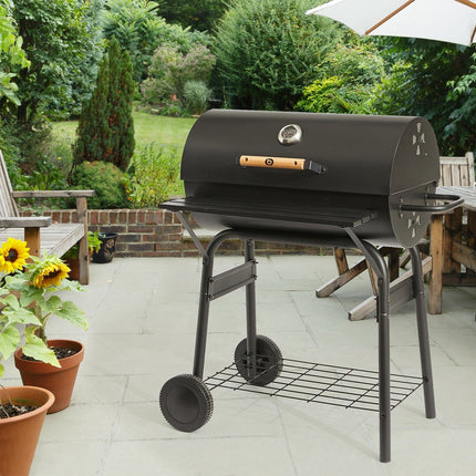 Barbecue charbon ESSENTIELB EBCA1 noir sur chariot, 62x35 cm