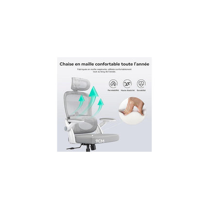 Fauteuil ergonomique SIHOO M102C chaise ergonomique blanc