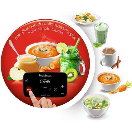 Blender chauffant MOULINEX SOUP et PLUS LM926B00 BLANC 2L + bol vapeur