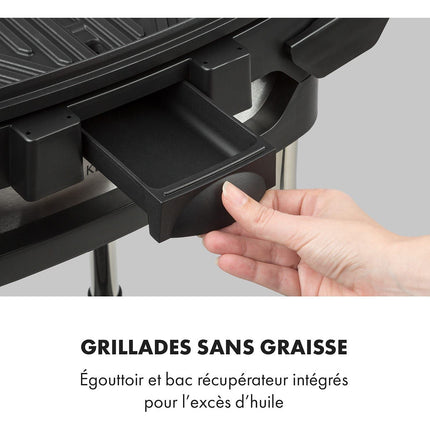 Barbecue électrique KLARSTEIN Gatsby 2000W - 20x32cm - Beige