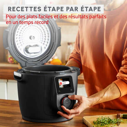 Cookeo MOULINEX CE952810 noir wifi 6 L, 9 modes de cuisson, 150 recettes
