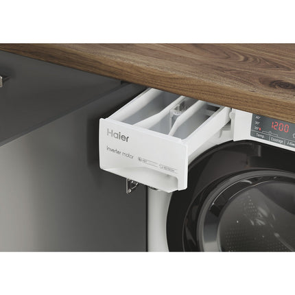 Lave linge séchant hublot encastrable HAIER HWD90B416FWB-FR