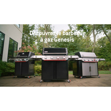 Barbecue gaz WEBER Genesis E-435W, sur chariot, 5 brûleurs dont 1 latéral, surface de cuisson 86 x 48 cm