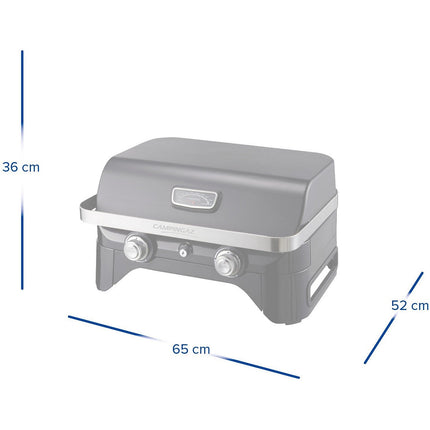 Barbecue gaz CAMPINGAZ Attitude LX noir 2 brûleurs à poser, 58x36 cm