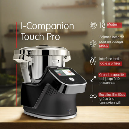 Robot multifonction MOULINEX I Companion Touch Pro XL Noir HF93D810