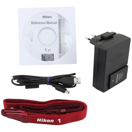 Appareil photo Hybride NIKON 1 J1 rouge + 10-30mm Reconditionné