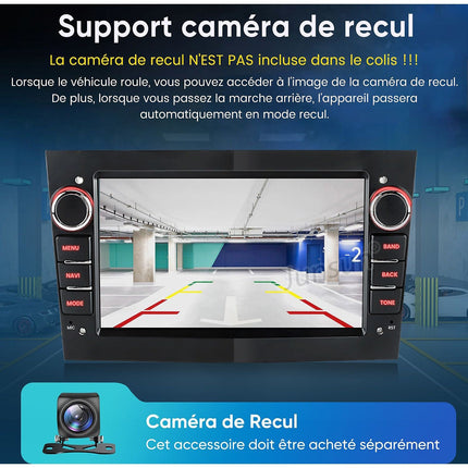 Autoradio connecté JUNSUN pour Opel Corsa D/Astra H noir 7"Carplay
