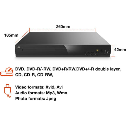 Lecteur DVD ESSENTIELB Color Noir 2