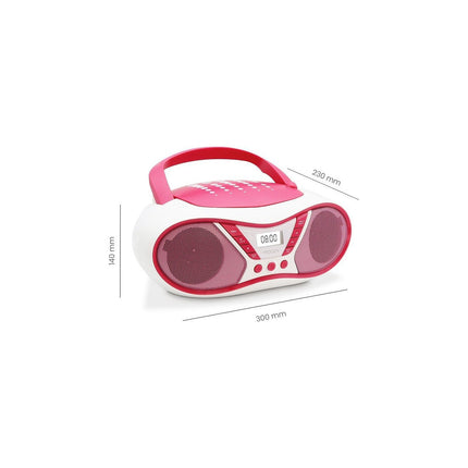 Radio CD MOOOV Lecteur CD Pop Pink avec radio FM et por
