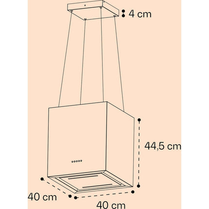 Hotte décorative îlot KLARSTEIN Kronleuchter îlot 595m³/h LED WIFI noir