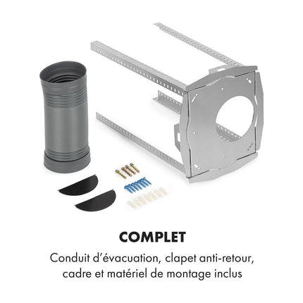 Hotte décorative îlot KLARSTEIN Structura 41cm 624m³/h classe A LED inox
