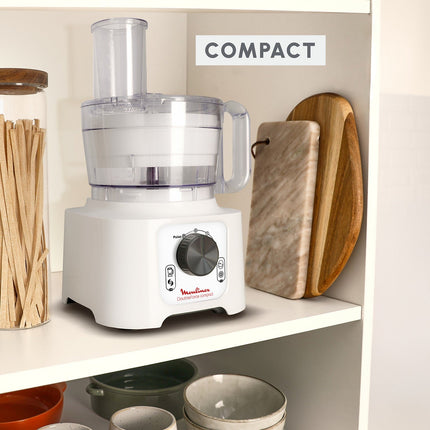 Robot multifonction MOULINEX FP542111 Double force compact blanc