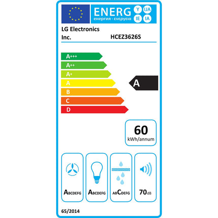 Hotte décorative murale LG HCEZ3626S ThinQ