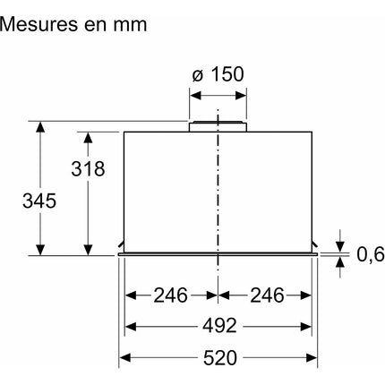 Hotte encastrable SIEMENS LB56NAC50