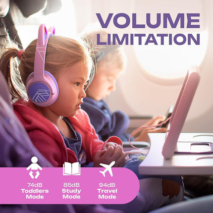 Casque POWERLOCUS PowerLocus Bobo Violet avec oreilles