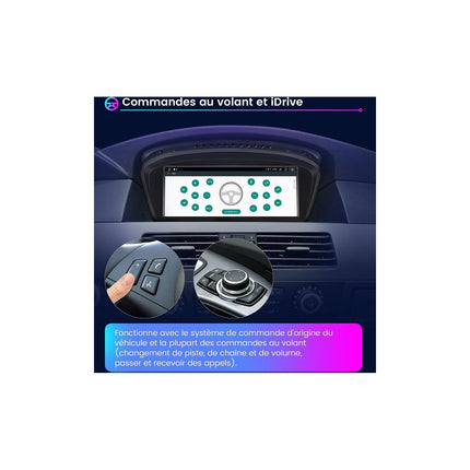 Autoradio connecté JUNSUN pour BMW E60 E90-E93 CCC system Carplay