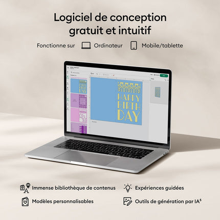 Machine de découpe CRICUT Pack Explore 5 Crème