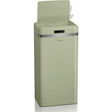 Poubelle de cuisine automatique SWAN SWKA4500GNEU Retro Poubelle, Métal, 45 L