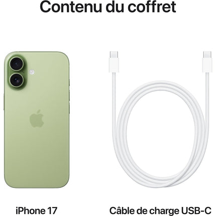 Smartphone APPLE iPhone 17 Sauge 256Go Batterie Neuve Reconditionné