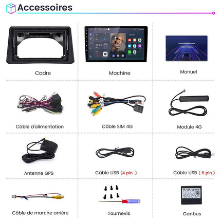Autoradio connecté JUNSUN pour Vauxhall Mokka 2012-16 128G Carplay