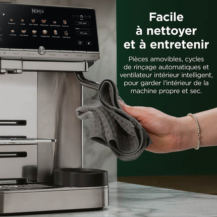 Expresso Broyeur NINJA Machine à café automatique AutoBarista Pro AE1052EU - Technologie GrindIQ