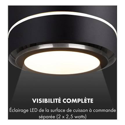 Hotte décorative îlot KLARSTEIN Tron Ambience Ø 38 cm 540 m³/h noir