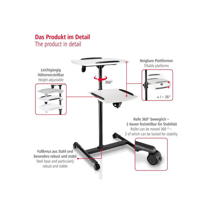 Support vidéoprojecteur HAMA de projection 2 niveaux 42x50cm