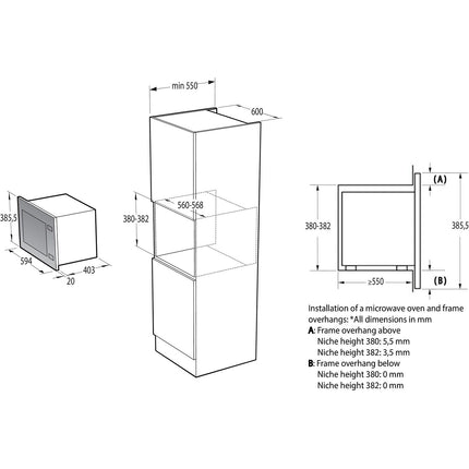Micro ondes grill encastrable HISENSE BIM325GI63DBG