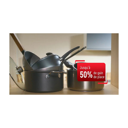 Batterie de cuisine TEFAL Cook Eat 17pcs Ingenio Inox