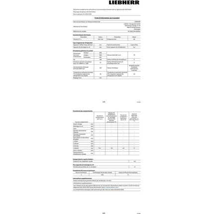 Congélateur top LIEBHERR Fe1003
