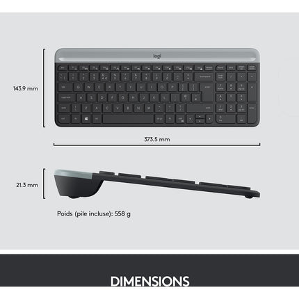 Clavier + Souris LOGITECH MK470 Graphite