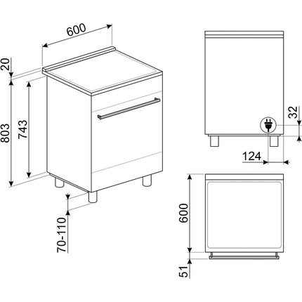 Cuisinière induction SMEG C6IPXT2