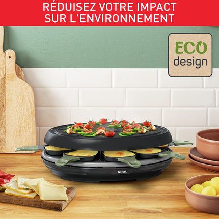 Raclette TEFAL RE31E810 eco 8 coupelles noir