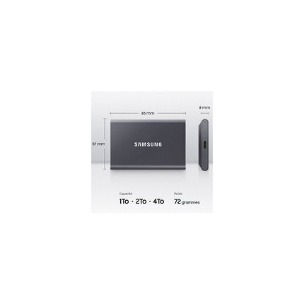 Disque dur SSD externe SAMSUNG Portable 1To T7 1To bleu indigo