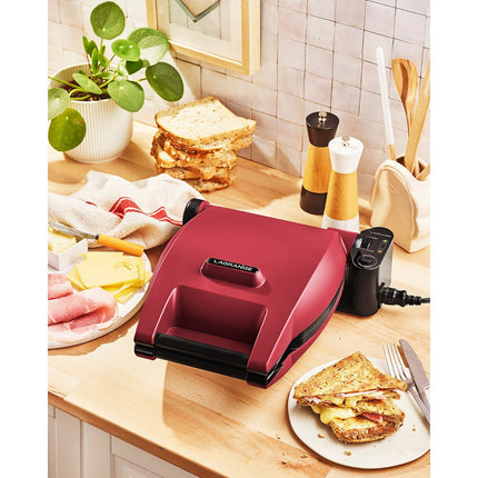 Croque, gaufrier, gaufrette LAGRANGE Premium Gaufres Rouge Mat - Spatule