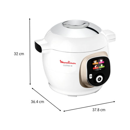 Cookeo MOULINEX CE85BA10 blanc 6 L, 6 modes de cuisson, 180 recettes