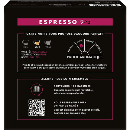 Capsules CARTE NOIRE Espresso N9 Intense Mega format x60