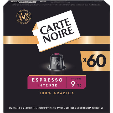 Capsules CARTE NOIRE Espresso N9 Intense Mega format x60