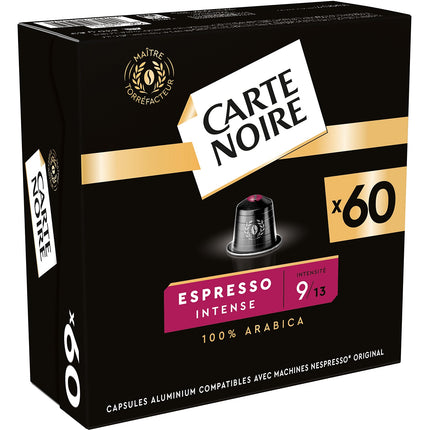 Capsules CARTE NOIRE Espresso N9 Intense Mega format x60