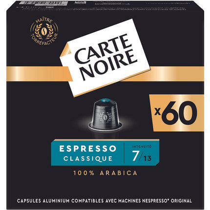 Capsules CARTE NOIRE Espresso N7 Classique Mega format x60