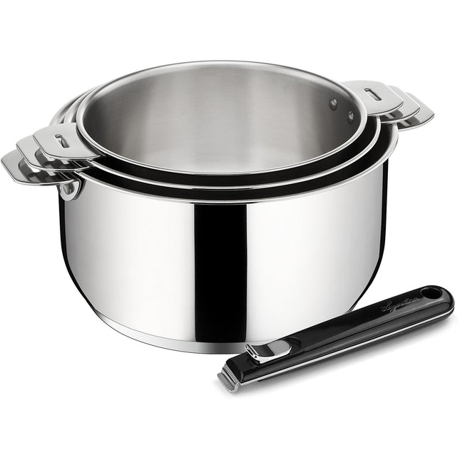 Batterie de cuisine LAGOSTINA SALVASPAZIO 4pcs casseroles 16/18/20cm