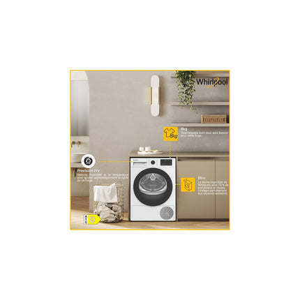 Sèche linge pompe à chaleur WHIRLPOOL CWSD83MWBSFR