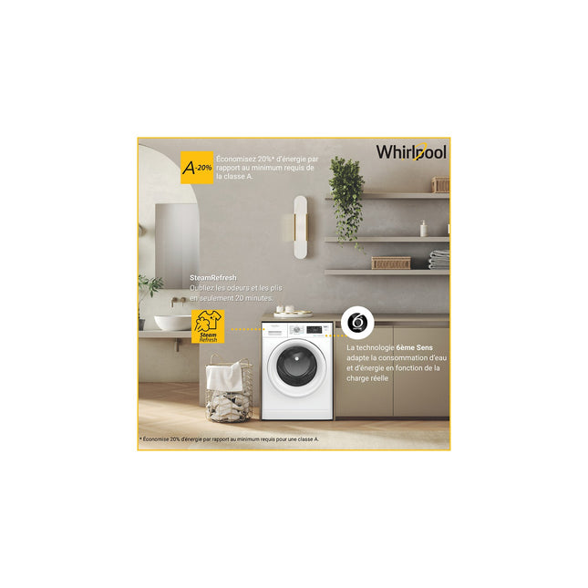 Lave linge hublot WHIRLPOOL FFBS8489WVFR