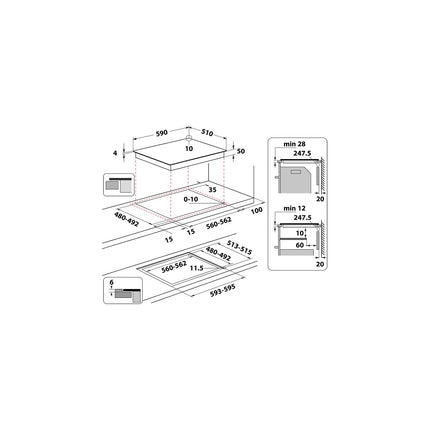 Plaque induction WHIRLPOOL WLS7260NE 6ème Sens