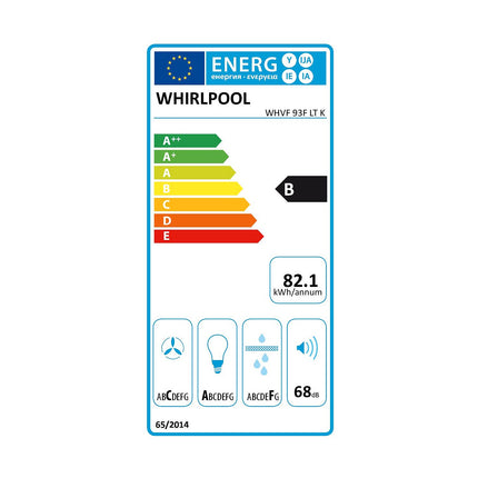 Hotte décorative murale inclinée WHIRLPOOL WHVF93FLTK